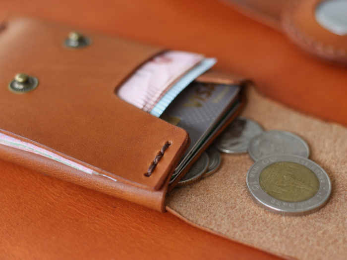 Minimalist Leather Wallet Card Holder, Coins, Slim Minimal Small Leather Wallet, Gift, personalized wallet, handmade, gift, leather handcraft